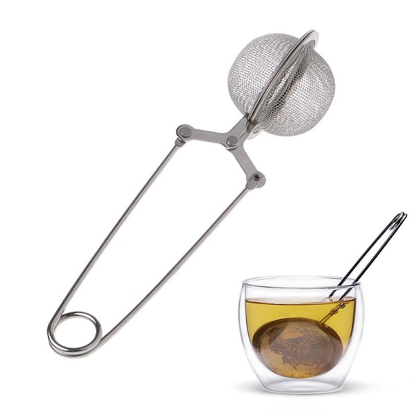 Te Infuser Rustfrit Stål Kugle Mesh Te Si Kaffe Her Silver