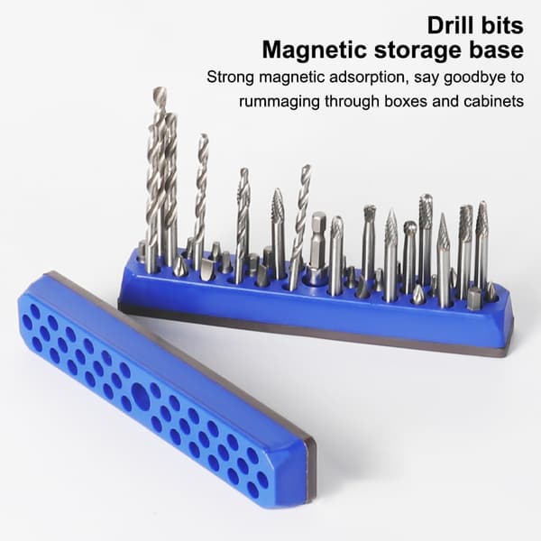 43-hulls magnetisk sekskantbitsholderorganisator for 1/4 tomme bitsoppbevaring Red