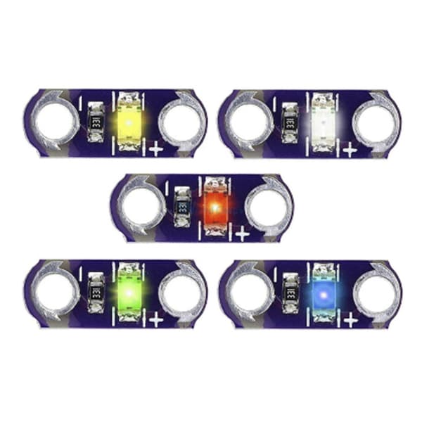 5 stk. 3-5V 40MA LilyPad Led Lille LED-lysmodul til DIY-sæt 3 White 5pcs