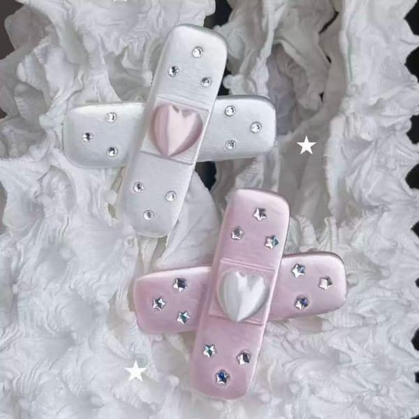 2 st n Mode Kawaii Hårklämmor Set Harajuku Y2k Estetisk Pi A