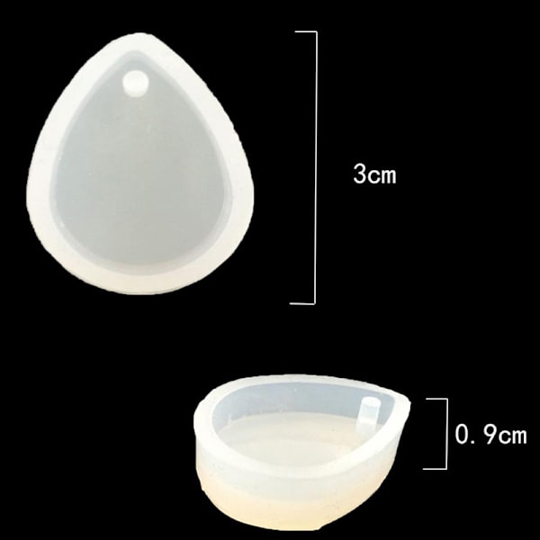 Ny Creative DIY Silikonform UV Lim AB Vanndråper Diamon 1set