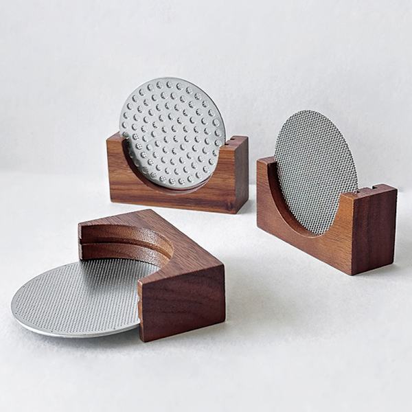 51/58 mm Espresso Puck Med Valnøtt Stativ Tykkelse Kaffe Reusa B
