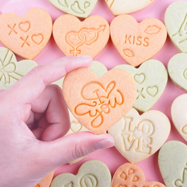 10 stk/sett Kjeksformer Valentinsdag Kjærlighet Hjerteform Cookie