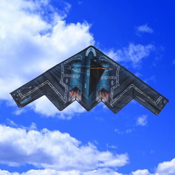 Stor flygplansdrake flygleksaker bombplan drake nylon tyg barn R Only Kite