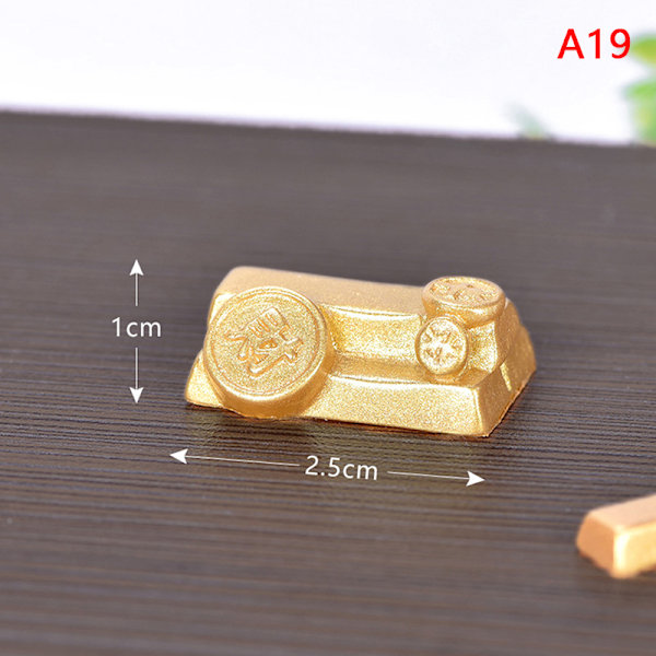 Feng Shui Auspicious Fa Cai Penger Tre Gullbar Bag Lykkelig For A19
