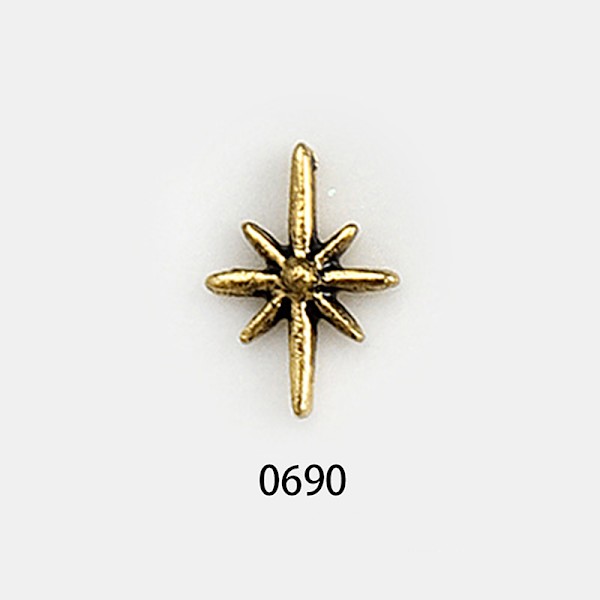 10 st Star And Crescent Nail Charms För Nail Art 3d Jewelrys Mo 0690