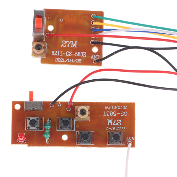 4CH RC-kaukosäädin 27MHz Circuit PCB lähetin ja vastaanotto