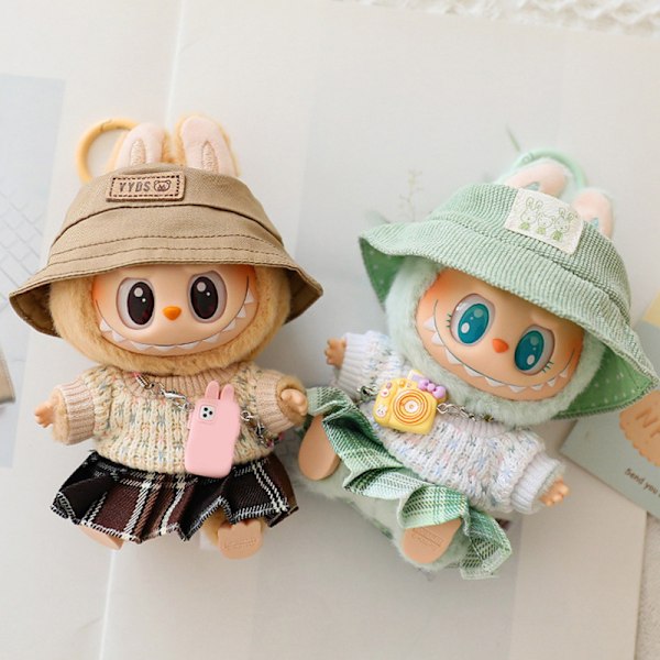5 Kläder för Labubu Dockor Tillbehör Stilfull Kawaii Ou A4