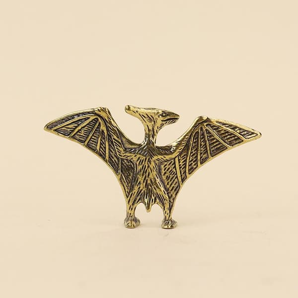 1 stk. massiv messing Jurassic Pterosaur Mini Statue Kontorbord