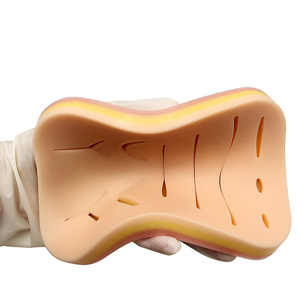 Silikon Human Traumatic Skin Model Återanvändbar hudsår Sutur