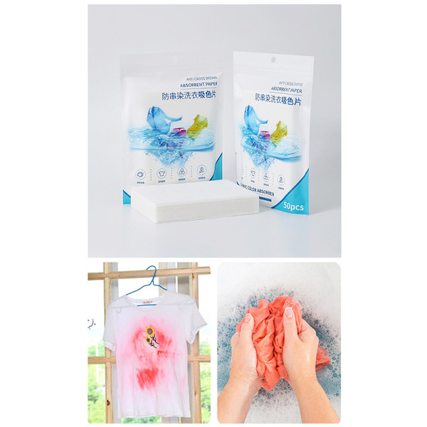 Anti-flekker klær vaskeri papir anti-streng miksing farge Ab 50PCS
