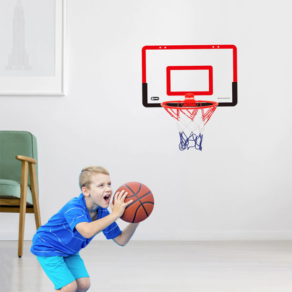 Bærbar morsom mini-basketballbøyle-lekesett innendørs basketball B