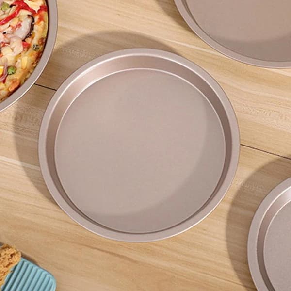 Rund Bakplåt Non-Stick Jämn Uppvärmning Kolstål Ugnsplåt A5