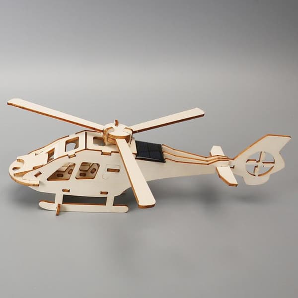 1 sæt DIY elektrisk flymodel legetøj træfly samlet B A3