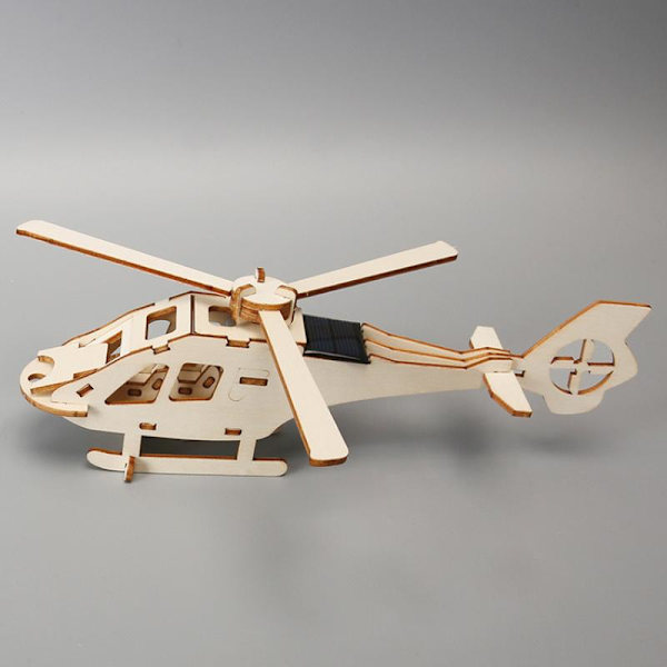 1 set DIY elektrisk flygplansmodell leksaker träplan monterad B A2