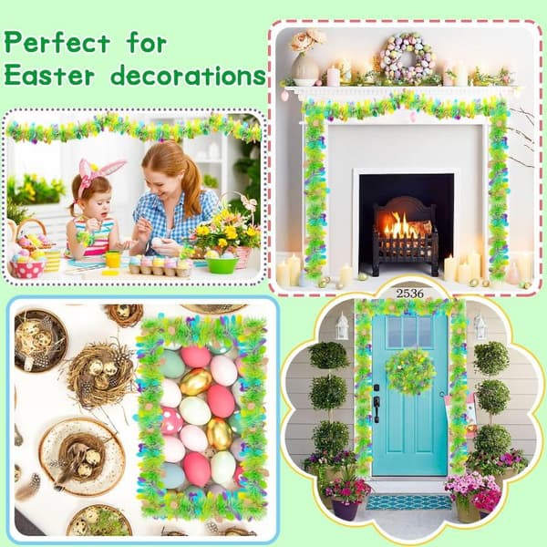 10m påskegirlanderdekorasjoner St. Patrick's Day og påskefest 2mX5pcs