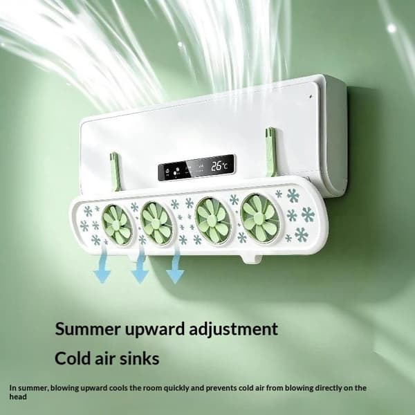 Justerbar Aircondition Vindafviser Med Stille Ventilator Anti D A3