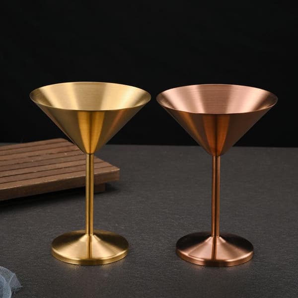 Martini-kopper i rustfrit stål Cocktailglas Isdessert G A1