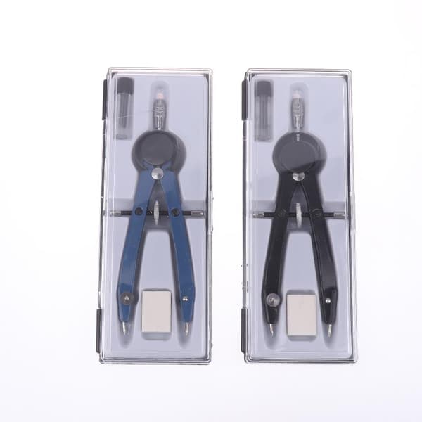 Metallskruekompass Ingeniørtegneverktøy Studenteksamen Tegn Blue 1Pcs