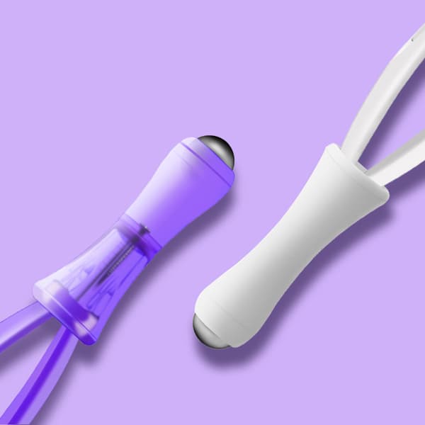 Handhållen Roller Finger Massage Akupunkt Cirkulation Stress Fin White