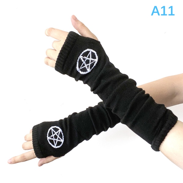 Anime Glove Cosplay Darkly Mitten Oversleeve Sun Block Keep Wa A11