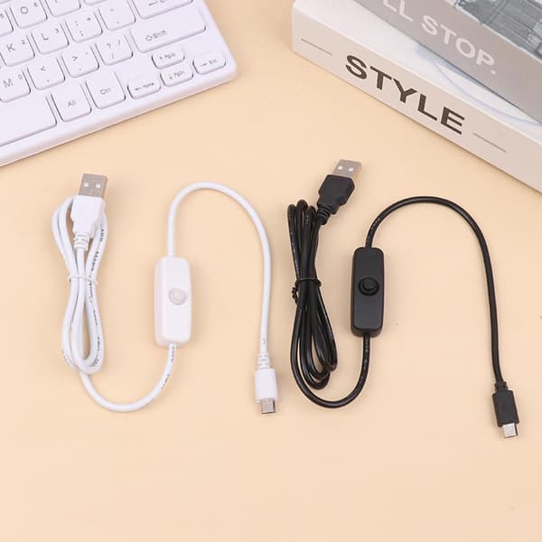 miniUSB förlängningskabel med på/av-knapp miniUSB till förlängning White 1PC