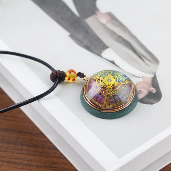Mode Kvinnor Inre Balans Kristall Orgonit Halsband Yoga Medi