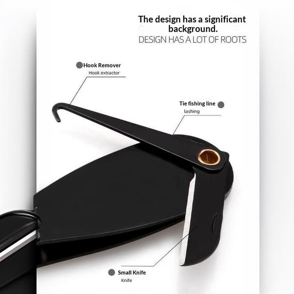 Mini fisketang i rustfritt stål for slukfiske, bærbar A2