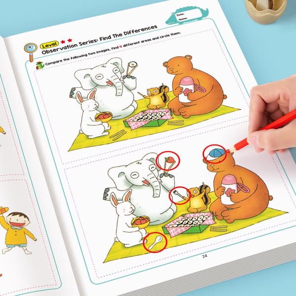 1Set Hitta skillnader Rolig bok Bilder och illustrationer Fi A2