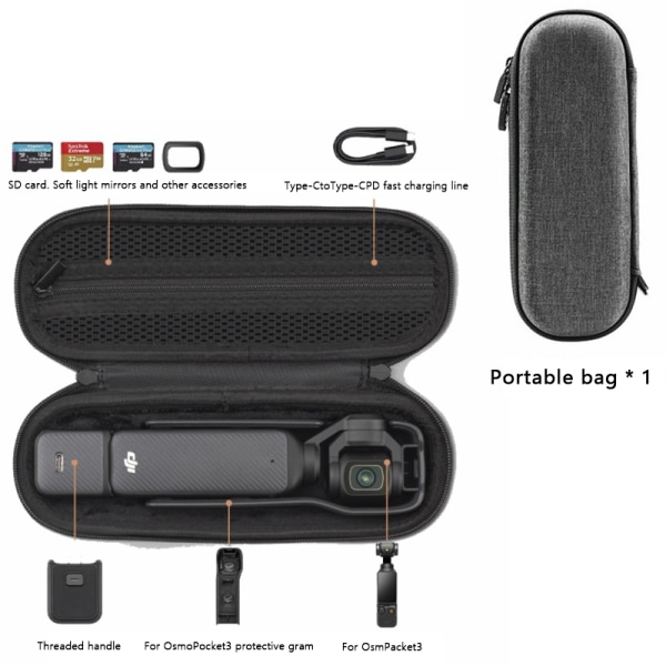 Case DJI Osmo Pocket 3:lle suojaavalle Travel Nylon osmo pocket 3