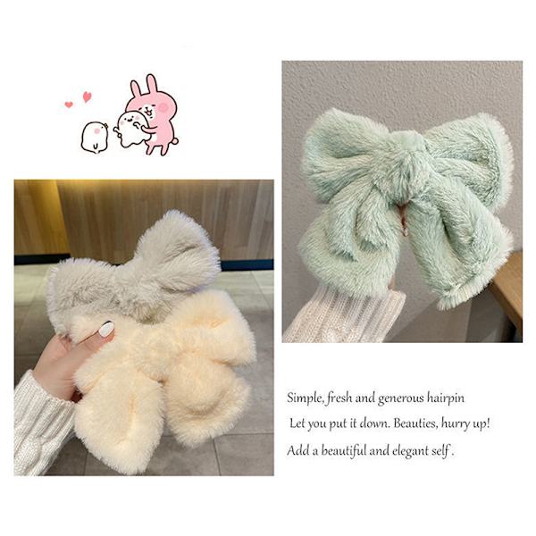 n Stil Høst Vinter Stor Plysj Sløyfe Barrettes Mote Bowknot A4