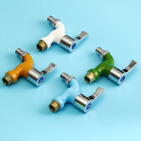 4 farger Kran 1/2" Hann Veggmontert Vaskehine Kran Balc Green