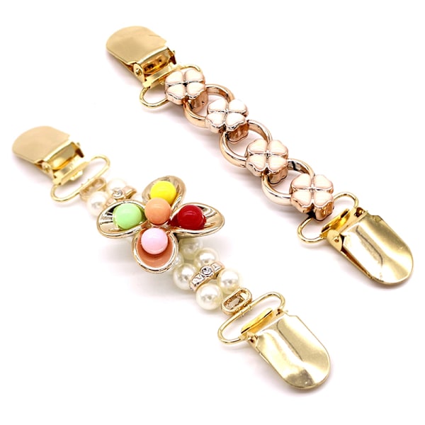 Fashion Pearl Genser Clip Silke Skjerf Button Vintage Duck Clip A2