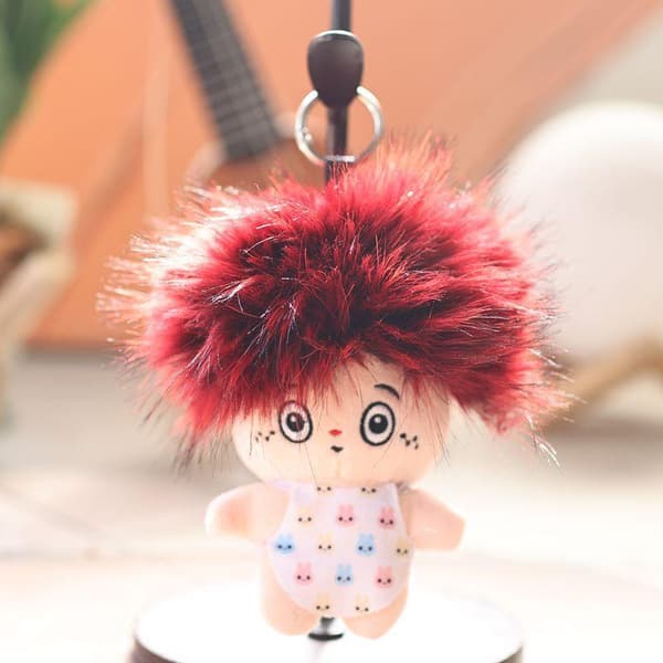 Rolig Explosion Head Doll e Plysch Nyckelring Tecknad Fylld Docka A1