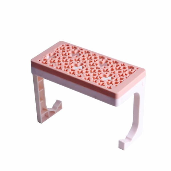 Silikone Makeupbørsteholder Organizer Bordplade Lufttørring Pink