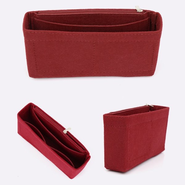 Filt stoffveske Fôr Passer for Luksus Bag Sett inn Organizer Cosme Red S