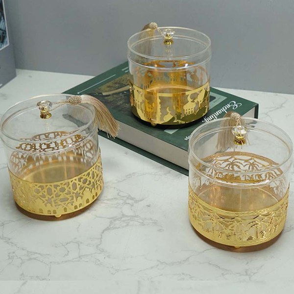 1 STK Midtøsten Muslim Metal Castle Coconut Fruit Tray Ins Tea A1