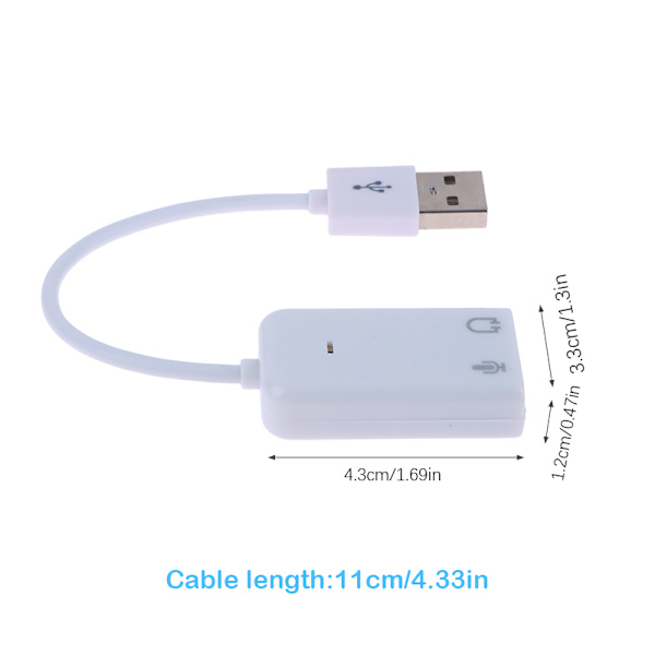 USB 2.0 til stik eksternt USB-lydkort 3D o Headset-mikrofon
