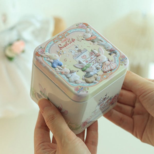 Easter Square Box Candy Box Easter Bunny Printing Tin Blikk C