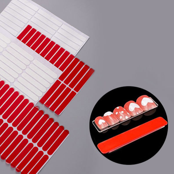 30 kpl Kirkas Nail Adhesive Teippi tekokynsien näyttöteline White