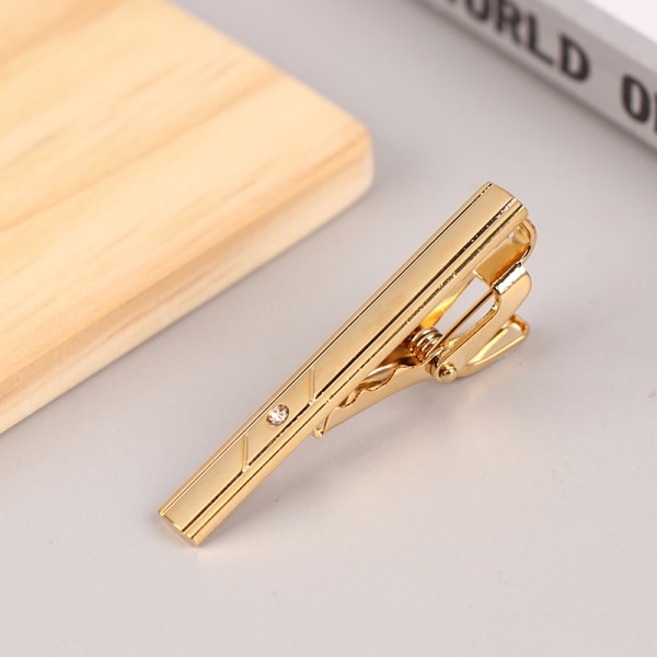 1 Stk Simple Style Necktie Clip For Mænd Pin Clip Kort Clip Guld 5