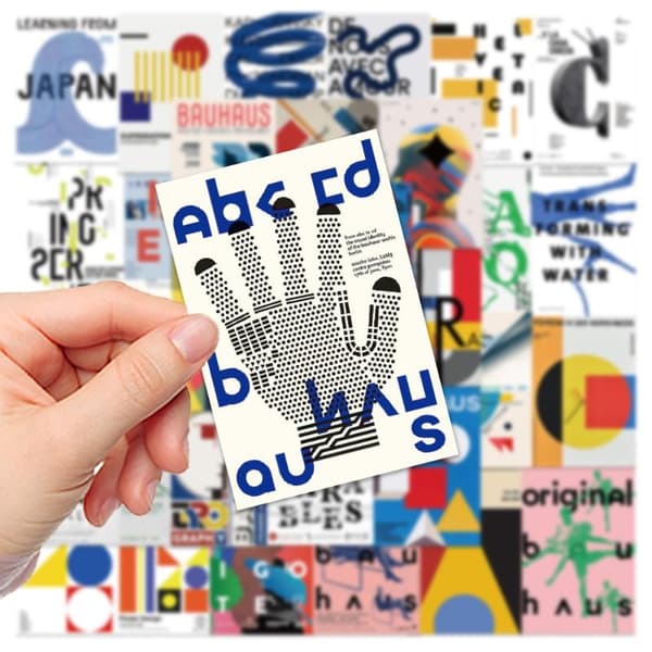 40PCS/set Bauhaus Avantgarde Konstaffisch Målning Cool Graffiti Multicolor