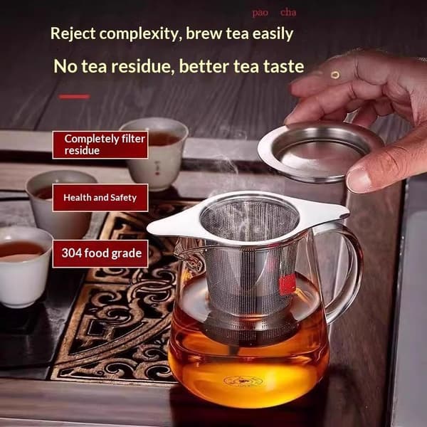 Återanvändbar tesil i rostfritt stål för kaffe och te A2