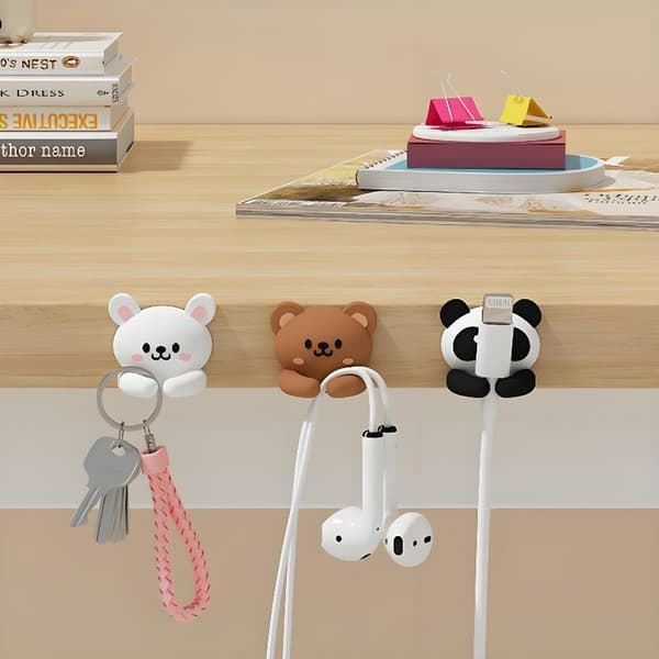 Tegneserie skrivebordskabelorganisering 3pcs