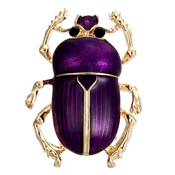 Vintage Lady Broche Beetle Emalje Animal Insect Shirt Broche Blue