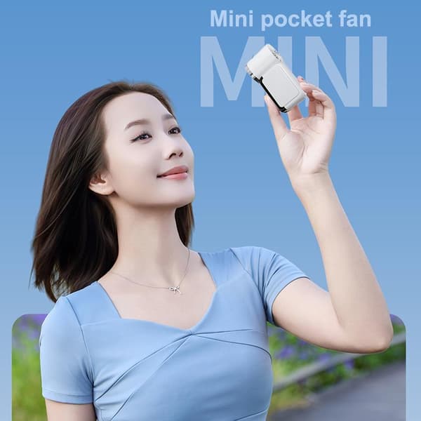 Mini Håndholdt Ventilator Med LED-Display A