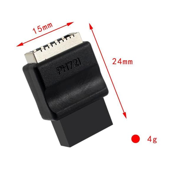 USB 2.0 9-nastainen Type-E-etupaneelin naarasliitin P-tietokoneelle