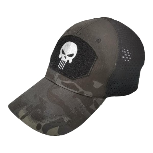 Skull Tactical Military Airsoft Cap Justerbar Åndbar Sun V Night Elf