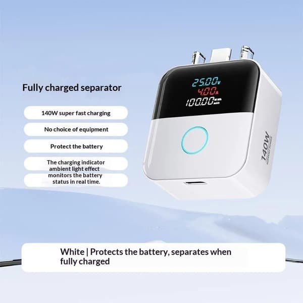 Erotin Smart Auto Power Off -puhelimen latausdatakaapeli ylilataus Silver