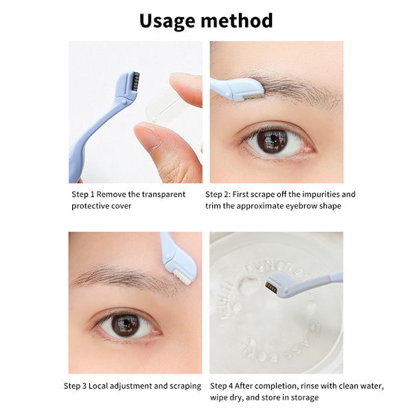 1st Ögonbrynstrimmer Blade Shaping Eye Brow Face Razor Hair Re Black